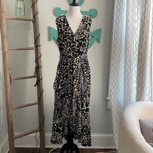 Who What Wear Animal print wrap dress